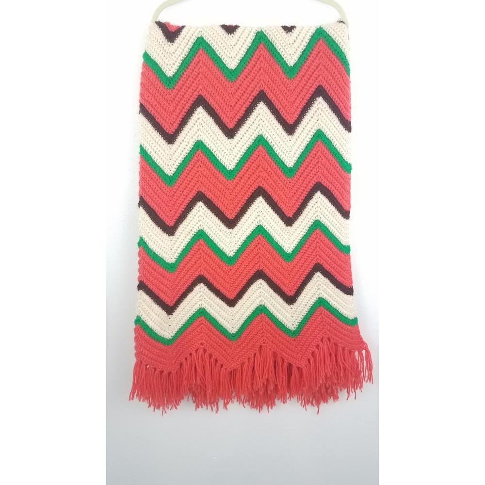 Handmade | Chevron Design Afghan Throw Blanket